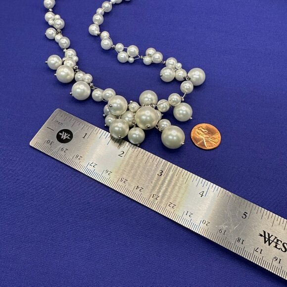 Lucas Lameth LUC 925 Sterling Faux Pearl Necklace & (Unbranded) Earrings - Picture 6 of 15